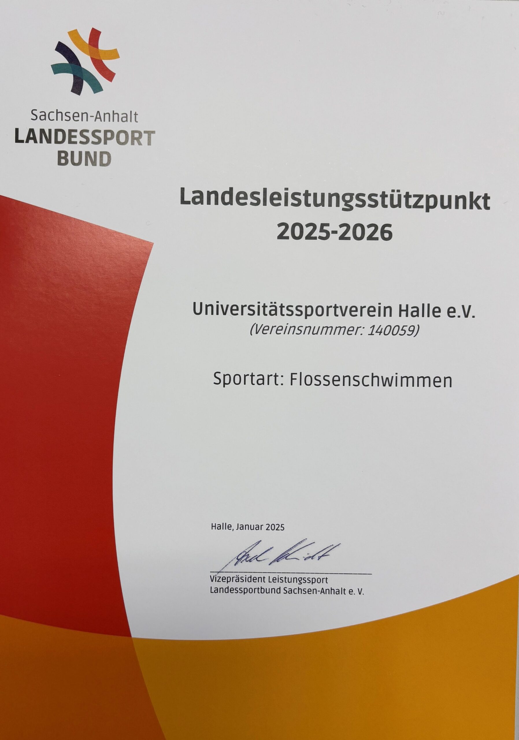 anerkannter Landesleistungsstützpunkt