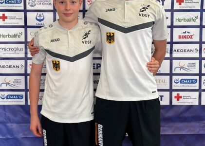 Erfolgreiche Jugendeuropameisterschaft im Finswimming für den USV Halle in Chios